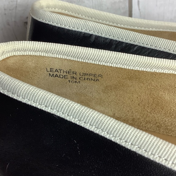 Talbots Elegant Black and White Women's Ballet Flats - Picture 5 of 6